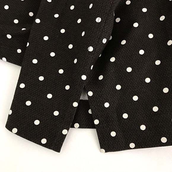 Ann Taylor Loft Brown Ankle Pants Polka Dot Sz 4 - Picture 3 of 6